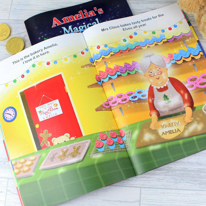 Personalised Magical Christmas Adventure Story Book & Teddy Bear