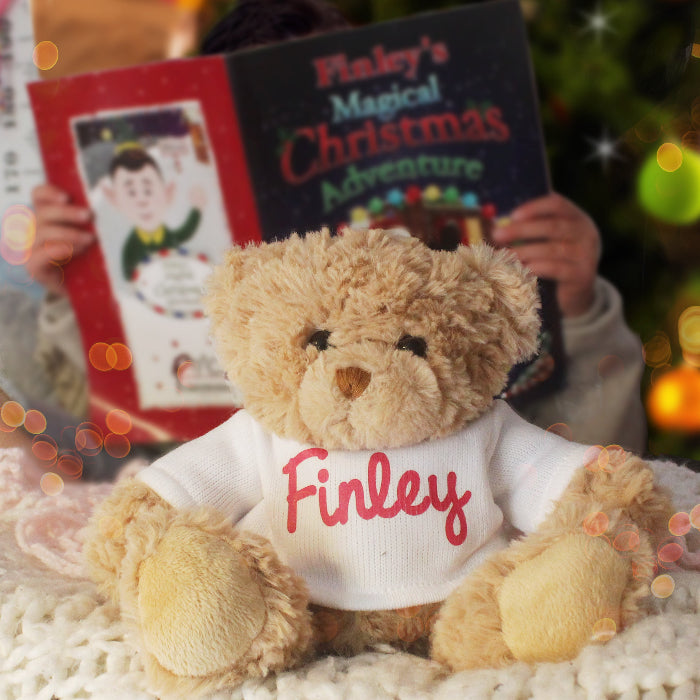 Personalised Magical Christmas Adventure Story Book & Teddy Bear