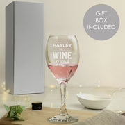 Engraved Wine Glass - It's Wine O'Clock