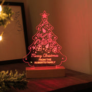 Personalised Christmas Tree Wooden Based LED Indoor Light
