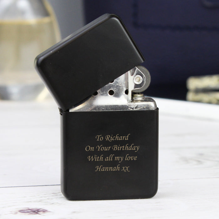 Engraved Black Lighter