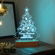 Personalised Christmas Tree Wooden Based LED Indoor Light