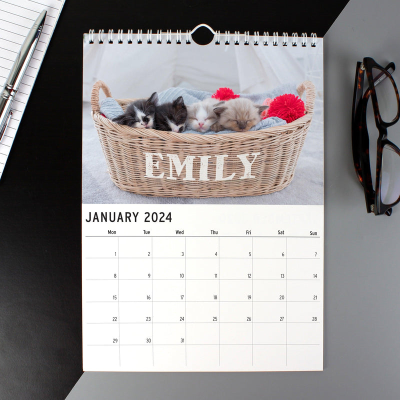 Personalised A4 Cats & Kittens Calendar 2024