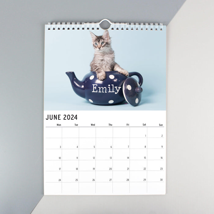 Personalised A4 Cats & Kittens Calendar 2024
