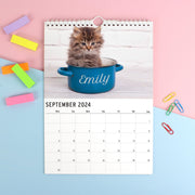 Personalised A4 Cats & Kittens Calendar 2024