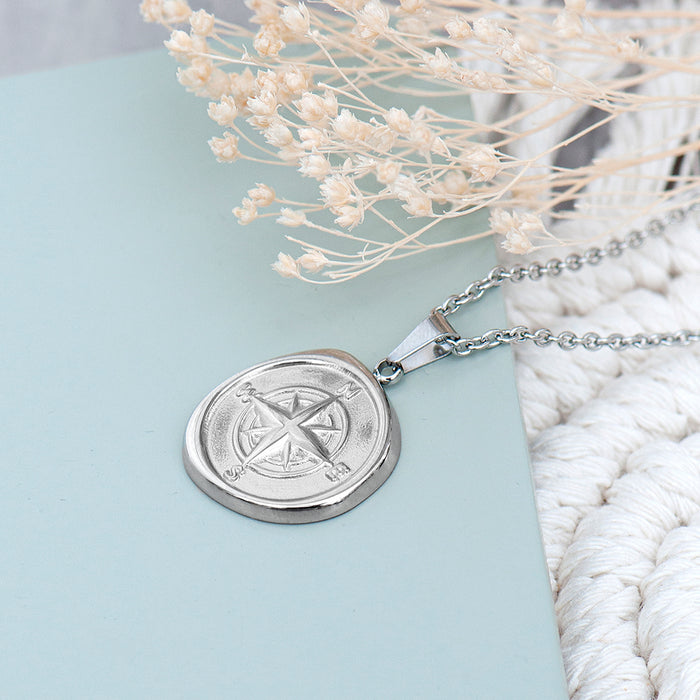 Personalised Compass Amulet Women’s Necklace