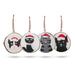 Christmas Cats - Hand Pained Log Christmas Decoration (set 4)