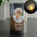 Personalised Photo Upload Memorial Smoked Glass LED Candle