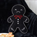 Spooky Gingerbread Man Boucle Christmas Cushion