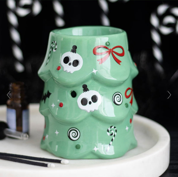 Gothic Creepy Christmas Tree Oil Burner and Wax Melt Warmer