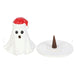 Gothic Christmas Ghost with Santa Hat Incense Cone Holder