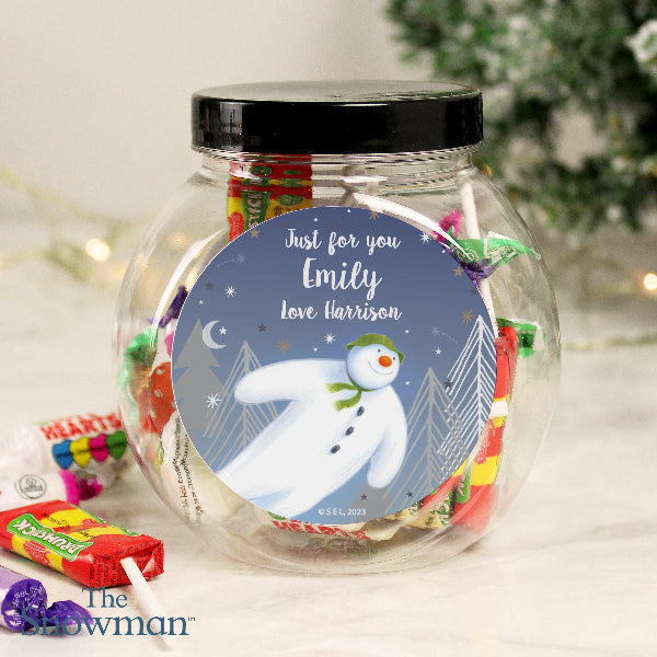 Personalised The Snowman Magical Adventure Christmas Sweet Jar