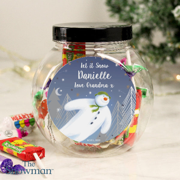 Personalised The Snowman Magical Adventure Christmas Sweet Jar