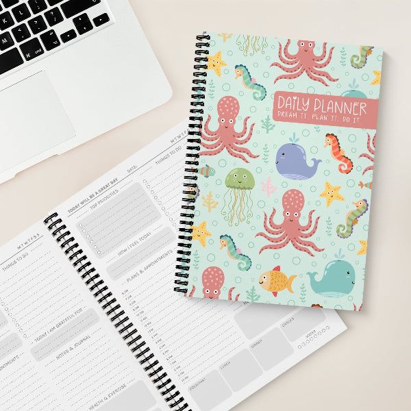 Sea Creatures A5 Daily Planner