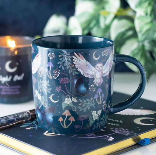 Night Flight Owl Design Ceramic Mug
