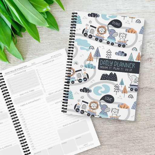 Animal Train A5 Daily Planner