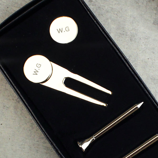 Personalised Golf Set - 3 Tees, Pitch & Repairer Ball Marker