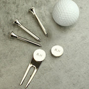 Personalised Golf Set - 3 Tees, Pitch & Repairer Ball Marker