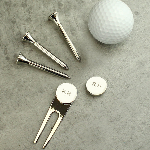 Personalised Golf Set - 3 Tees, Pitch & Repairer Ball Marker