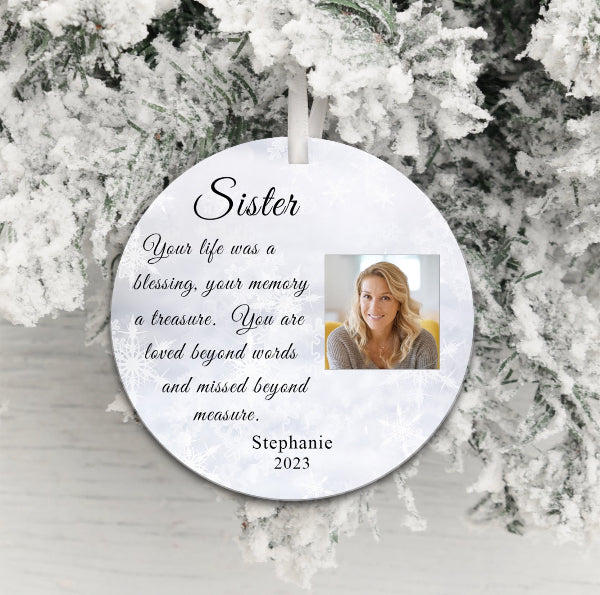 Personalised In Memory Photo Christmas Decoration