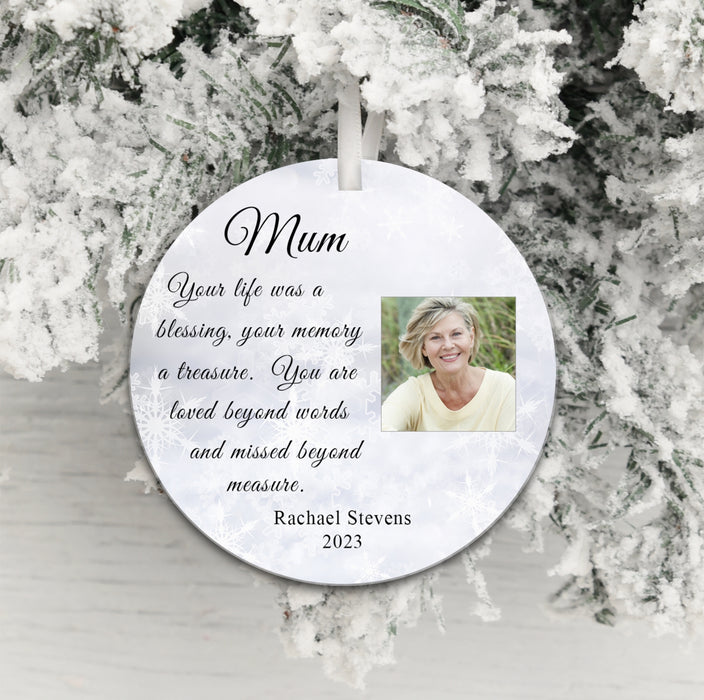 Personalised In Memory Photo Christmas Decoration