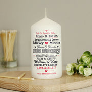 Personalised We Go Together Like Valentines Day Candle