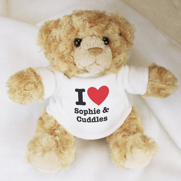 Personalised I Love You Valentines Day Teddy Bear