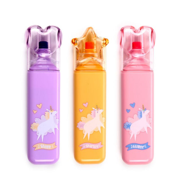 Unicorn Magic Shaped Top Highlighter Pens Set of 3