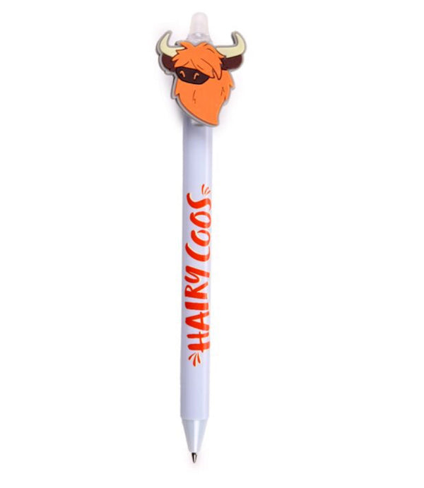 Hairy Coos Highland Cow Erasable Pen with PVC Topper