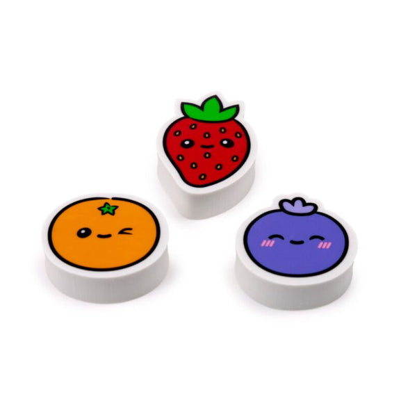 Foodiemals Fruits Eraser 3 Piece Set