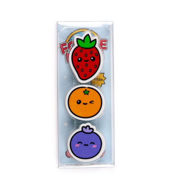 Foodiemals Fruits Eraser 3 Piece Set