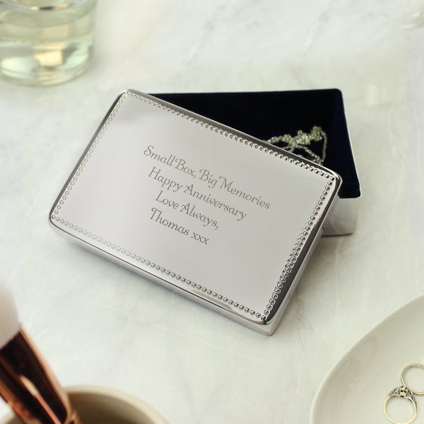 Personalised Rectangular Jewellery Box