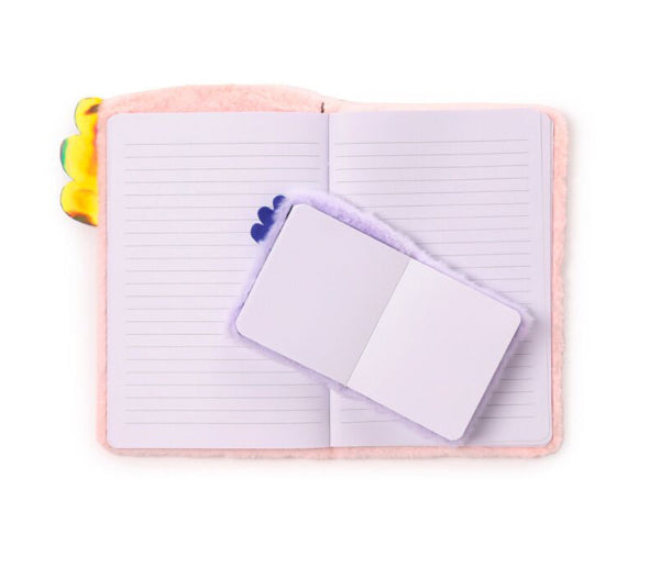 Adoramals Maddie the Axolotl Plush Notebook with Pouch & Mini Notebook