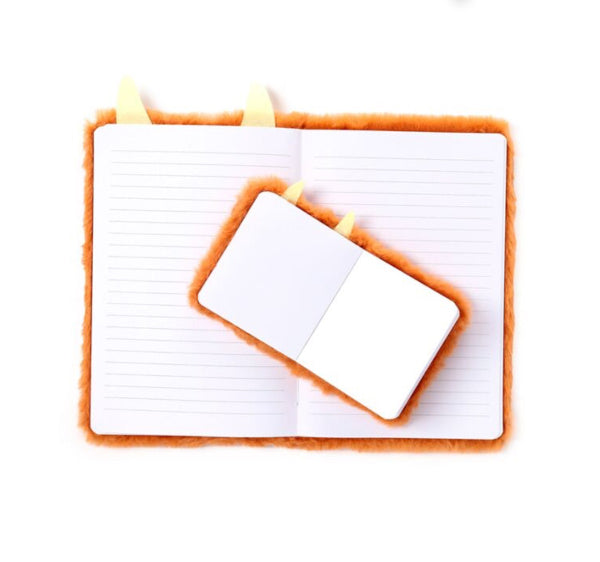 Highland Coo Cow Plush Notebook with Pouch & Mini Notebook