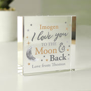 I Love You To the Moon & Back Valentine’s Day Plaque Block
