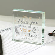 I Love You To the Moon & Back Valentine’s Day Plaque Block