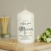 I Love You To the Moon and Back Valentines Day Candle
