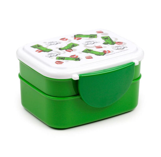 Minecraft SSS… Boom Clip Lock Stacked Bento Lunch Box with Cutlery