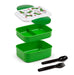 Minecraft SSS… Boom Clip Lock Stacked Bento Lunch Box with Cutlery