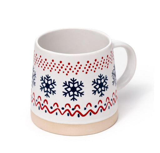 Snowflake Christmas Stoneware Mug