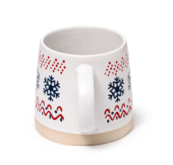 Snowflake Christmas Stoneware Mug