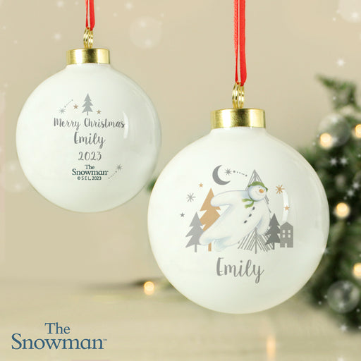 Personalised The Snowman Magical Adventure Christmas Bauble