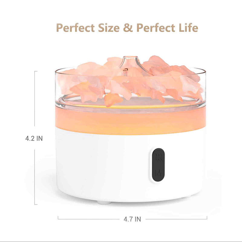 Night Light USB-C Flame Effect Himalayan Salt Aroma Diffuser
