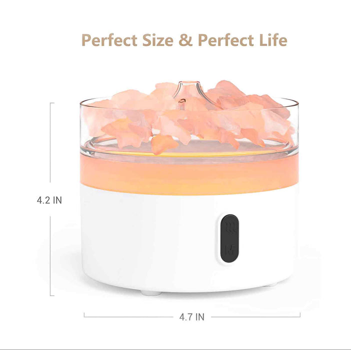Night Light USB-C Flame Effect Himalayan Salt Aroma Diffuser