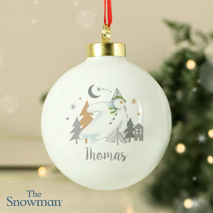 Personalised The Snowman Magical Adventure Christmas Bauble