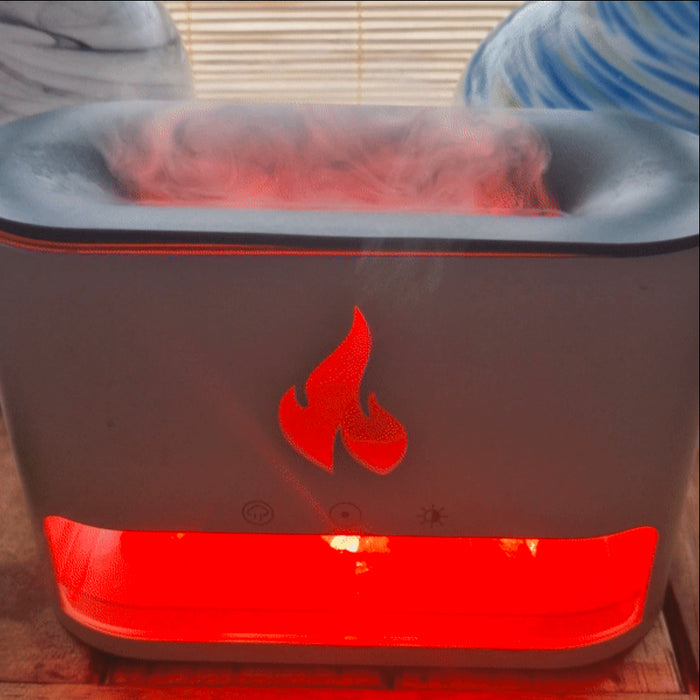Himalayan Salt Chamber USB-C Flame Effect White Blaze Aroma Diffuser