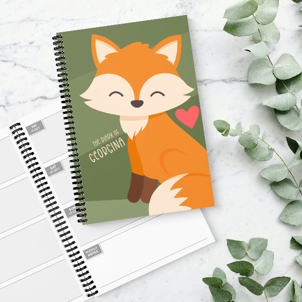 Personalised Fox 2026 Diary