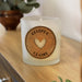 Personalised Heart Cork Label Valentines Day Candle