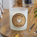 Personalised Heart Cork Label Valentines Day Candle