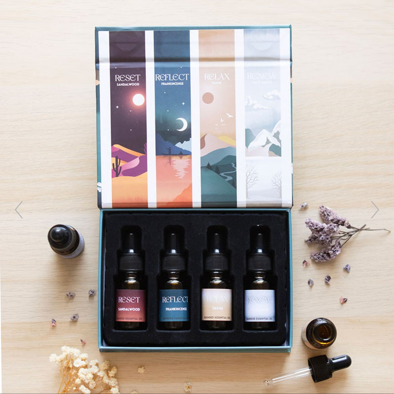 The Meditation Collection Blended Essential Oil Set - Wellbeing Gift